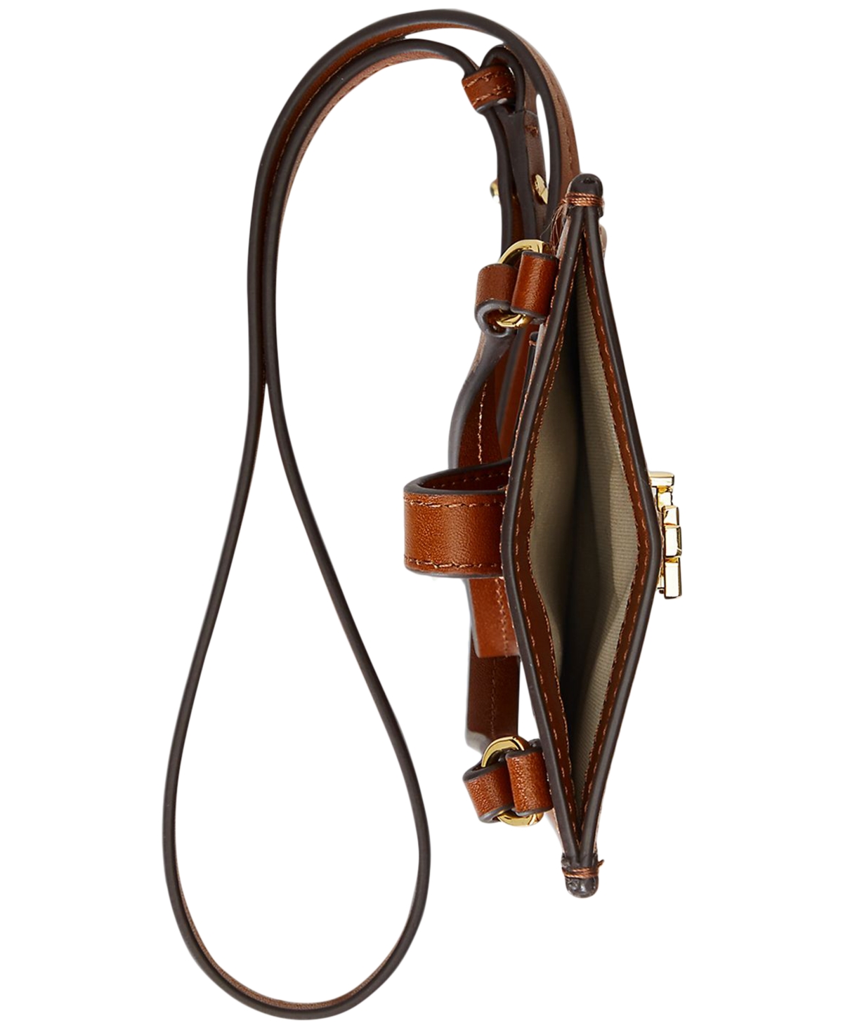 Lauren Ralph Lauren Leather Crossbody Tech Case