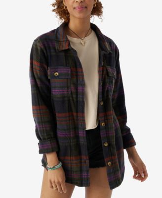 O'Neill - Juniors' Collins Plaid Fleece Flannel Shirt