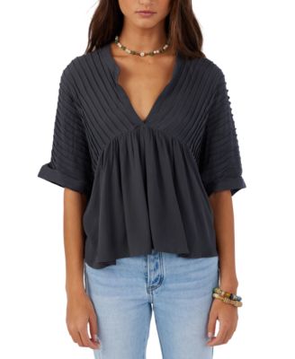 O'Neill - Juniors' Kendal Flowy V-Neck Crinkle Top
