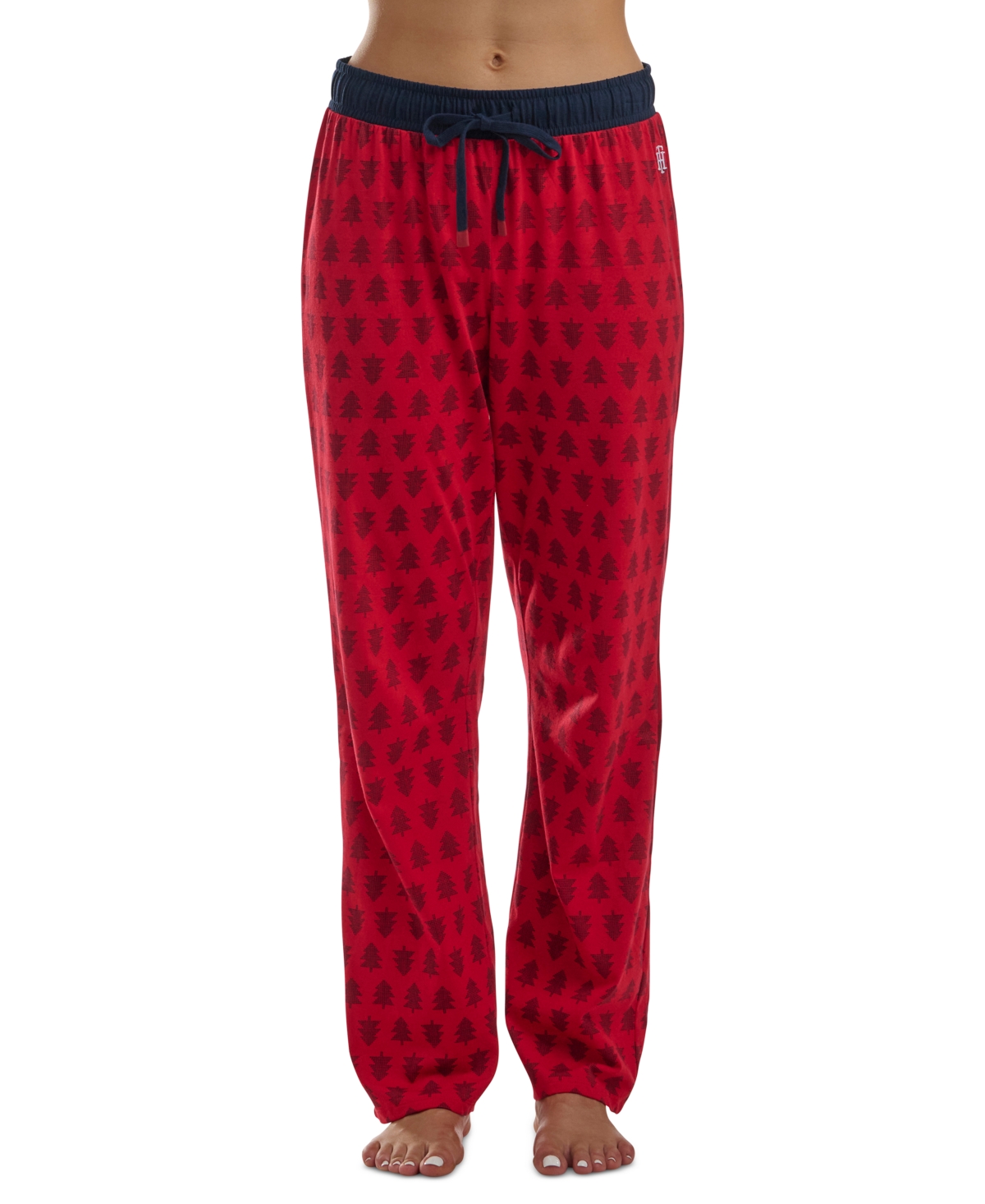 Women's Knit Drawstring-Waist Pajama Pants - Pixel Trees