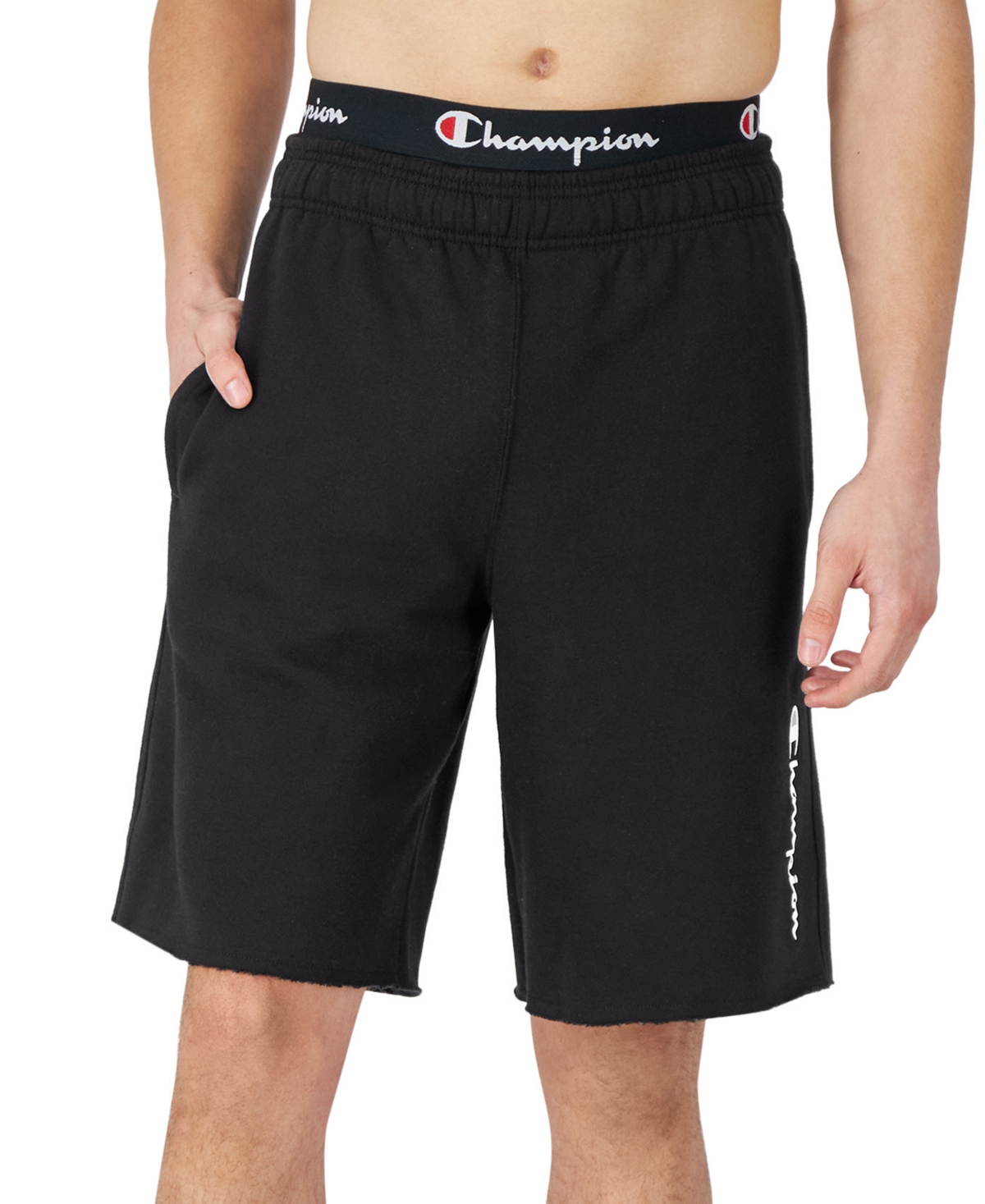 Champion Men's Classic Powerblend Logo Shorts In Black