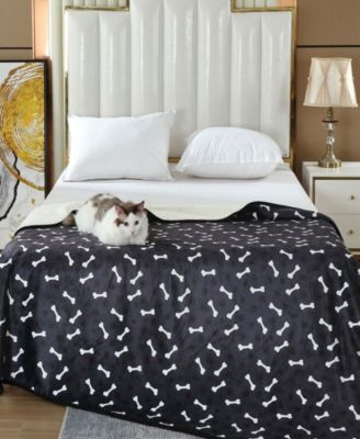 Advanced Water Resistant Pets Print Comfort Throw, 50" x 60"