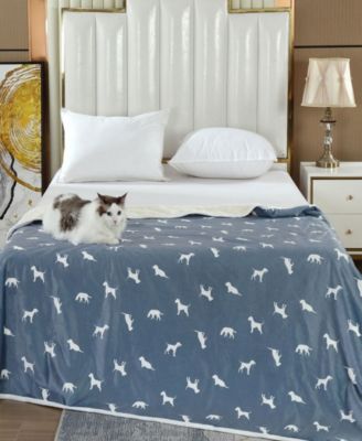 Advanced Water Resistant Pets Print Comfort Throw, 50" x 60"