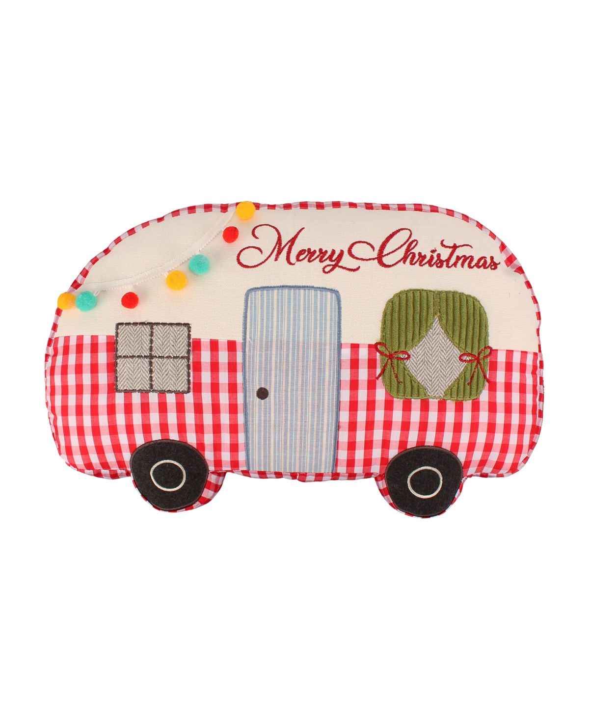 Levtex Christmas Road Trip Gingham Pillow, 11