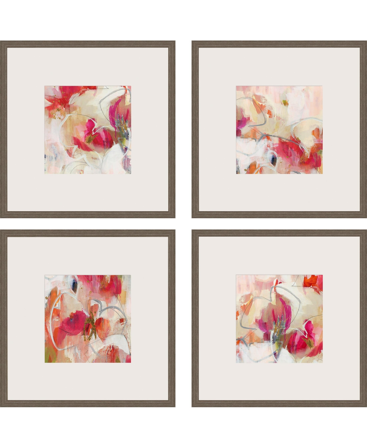Paragon Picture Gallery Fresh Framed Art, Set Of 4 In Pink