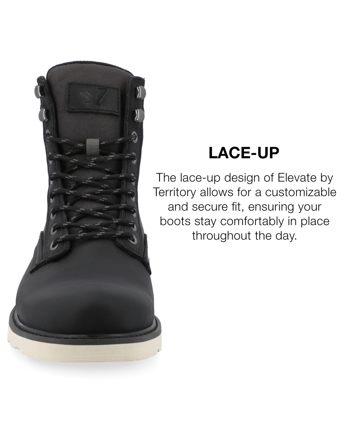 Territory Men's Elevate Tru Comfort Foam Plain Toe Lace-up Ankle Boots