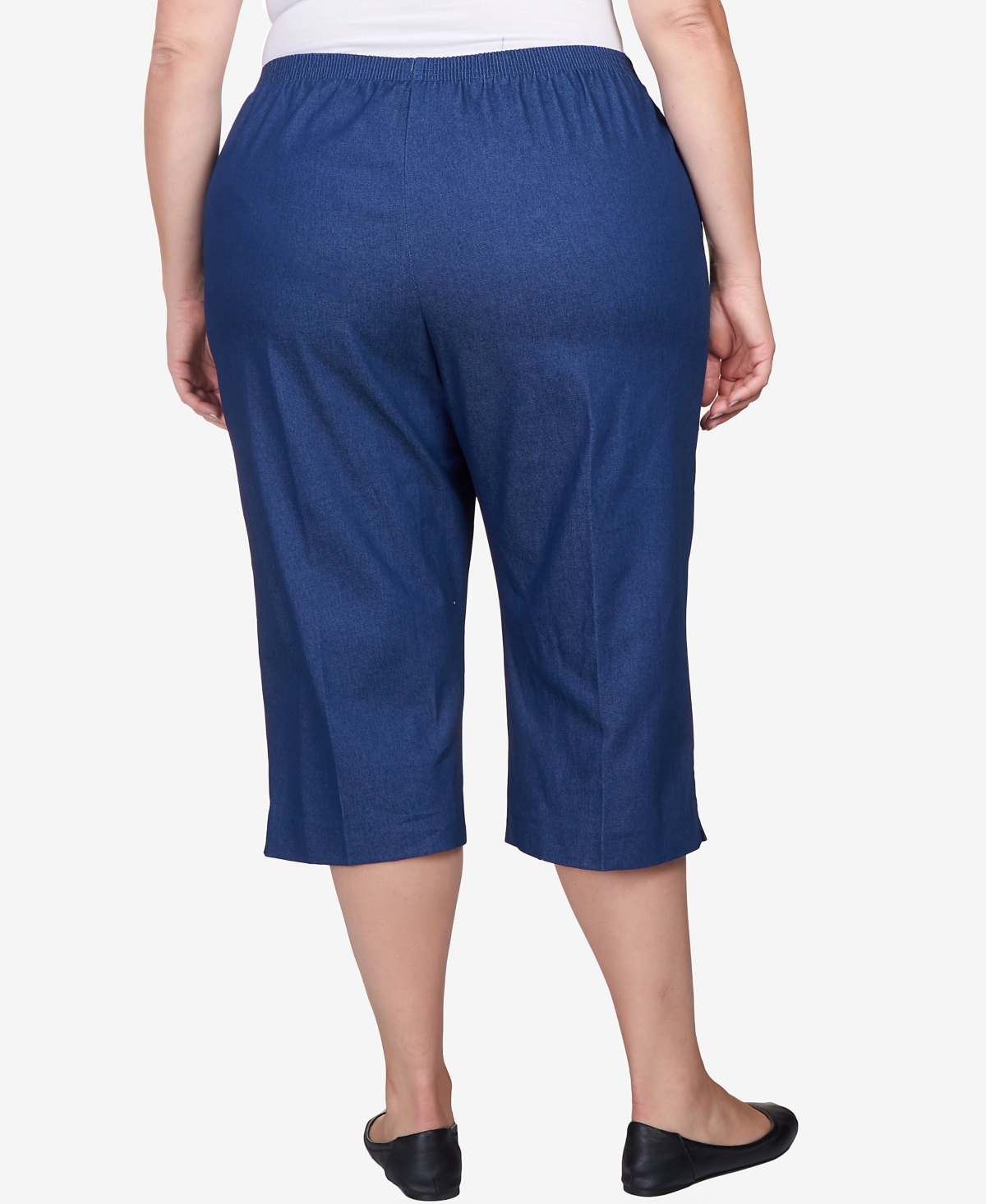 Alfred Dunner Plus Classic Relaxed Fit Denim Capri Pant