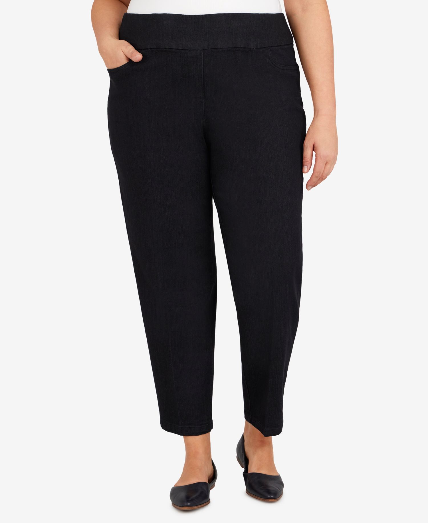 Plus Size Women's Super Stretch Mid- Rise Average Length Pant