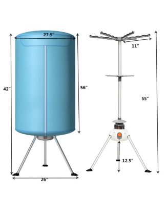 Electric Portable Ventless Laundry Dryer, Folding Drying Machine Heater