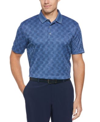  PGA TOUR Men's Double Knit Print Short Sleeve Golf