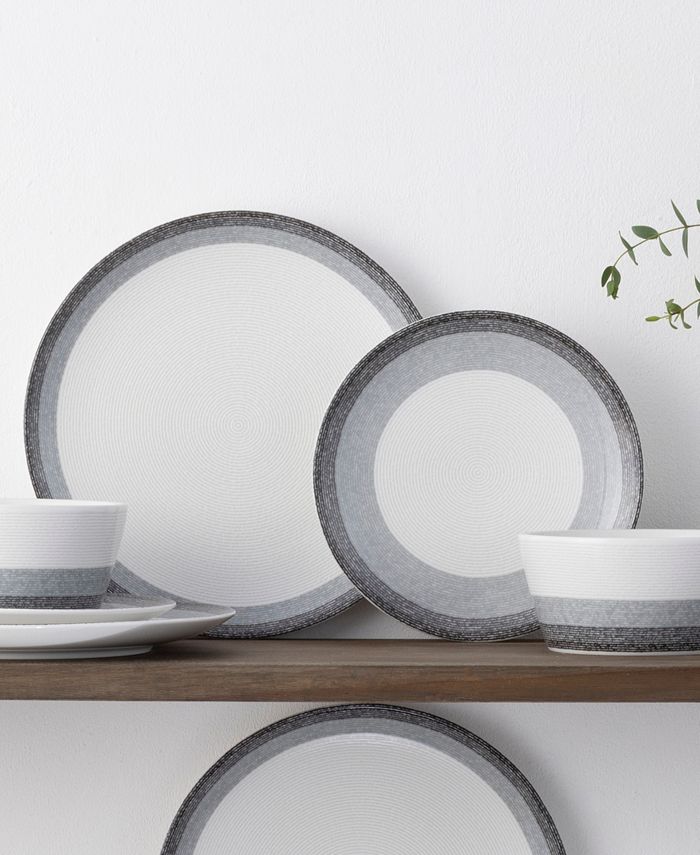 Set Coupé Noritake Colorscapes Layers 12 Pezzi - Porcellana Blu/Bianca Con Sfumature