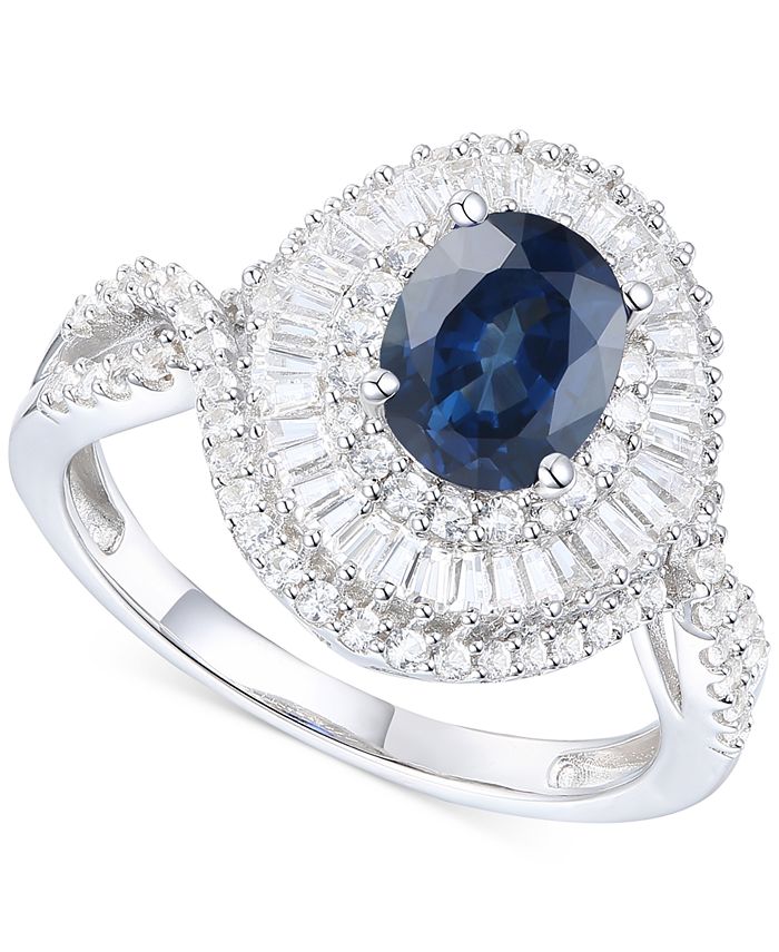 Macy's sapphire and diamond ring discount