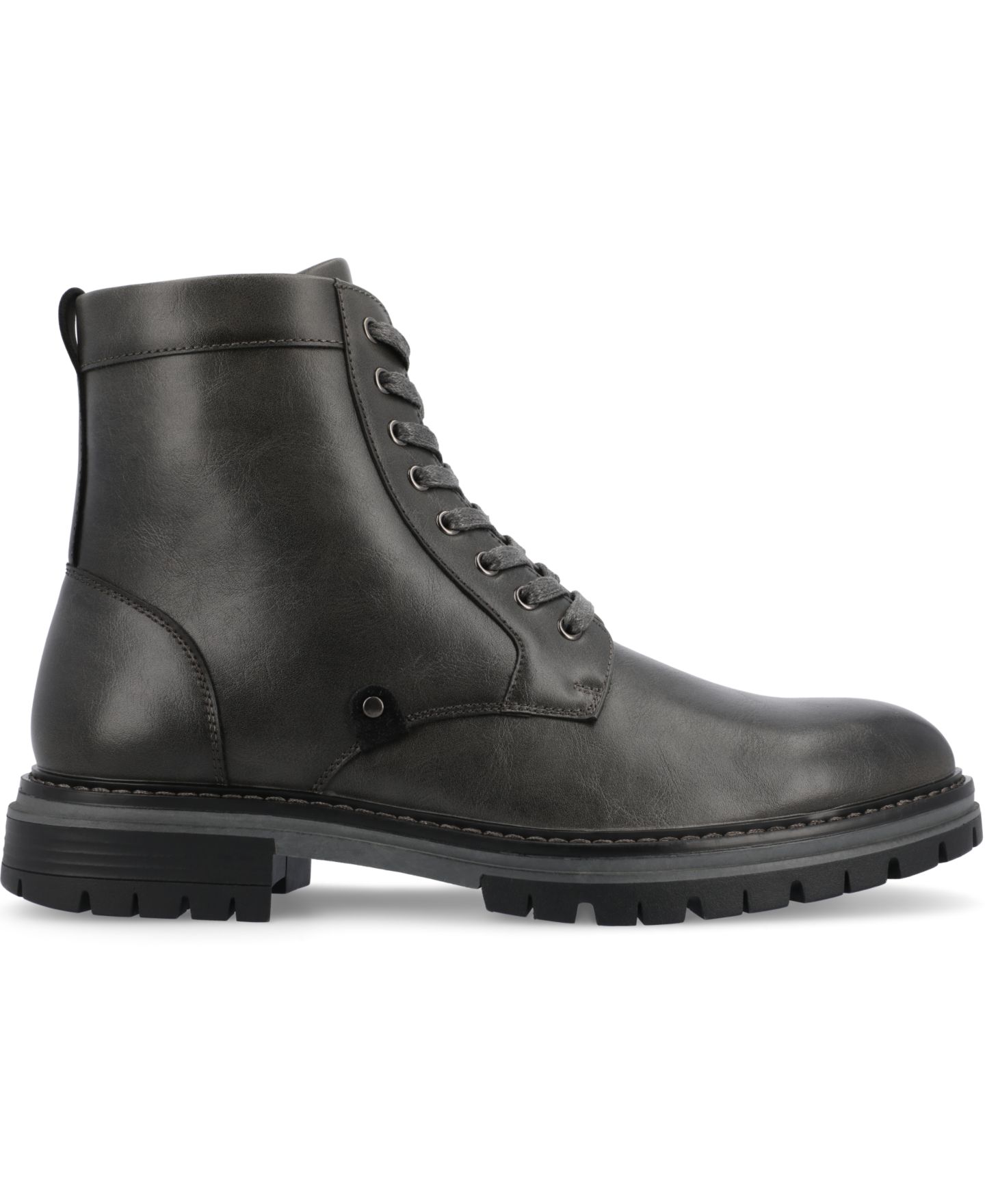 Мужские ботинки Vance Co. Denver Tru Comfort Foam Plain Toe Lace-Up Ankle, цвет: Угольный — фото 2