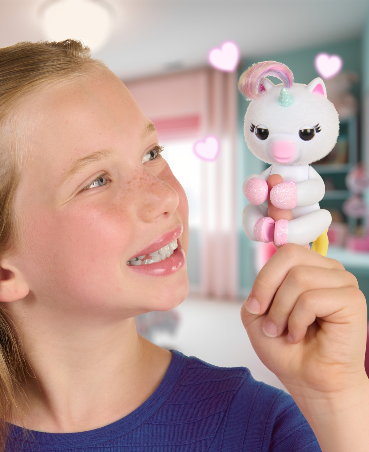 Shop Fingerlings Interactive Baby Unicorn Lulu, 70+ Sounds & Reactions, Heart Lights Up In No Color