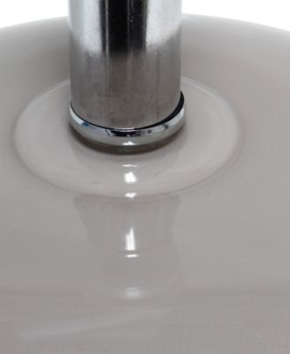 15.25" Modern Overload Glass Bedside Table Lamp with White Fabric Shade