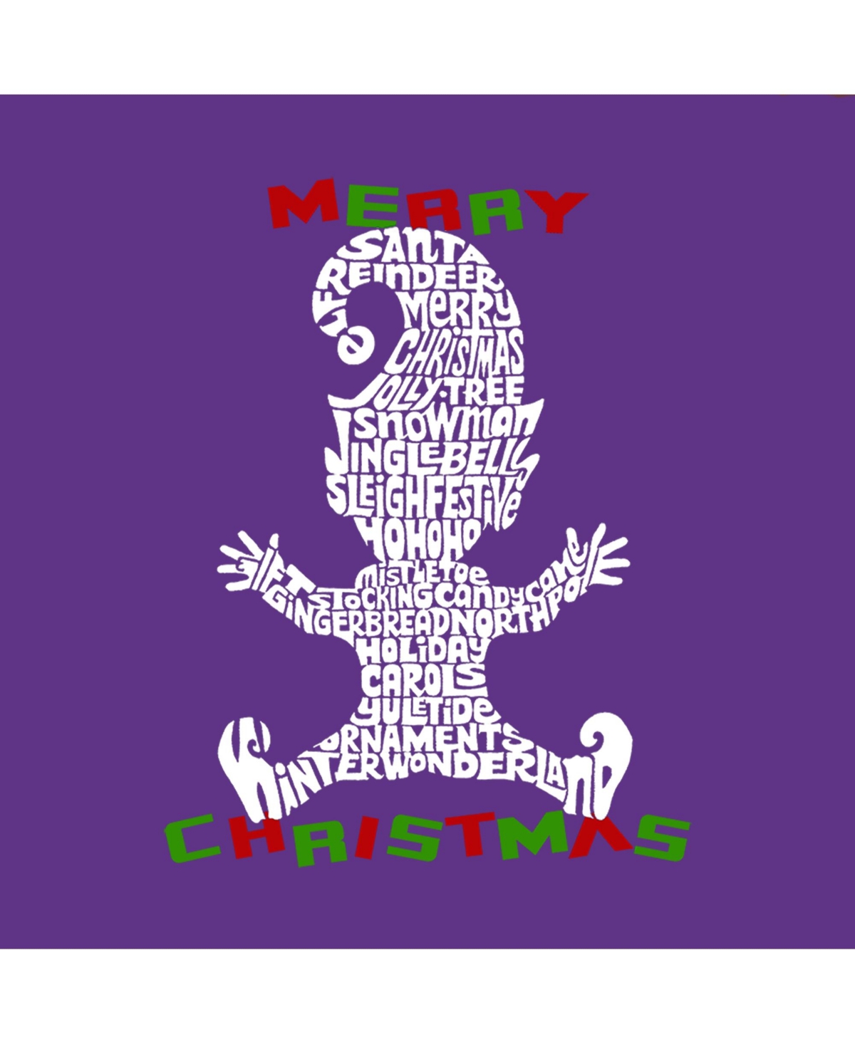 Child Christmas Elf - Girl's Word Art T-Shirt