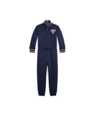 Polo Ralph Lauren Toddler and Little Girls Logo Crest Fleece Jumpsuit Macy s