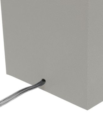 Lalia Home Lexington 21" Leather Base Modern Home D&eacute;cor Bedside Table Lamp with USB Charging Port 