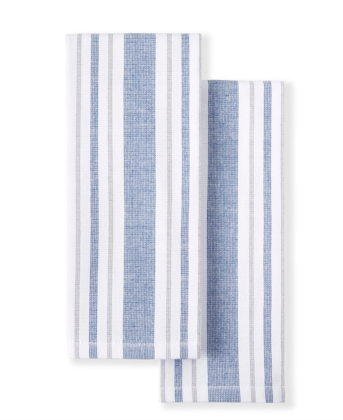 Morris Stripe Dual Purpose Kitchen Towel 2-Pack Set, 16" x 28" - Blue