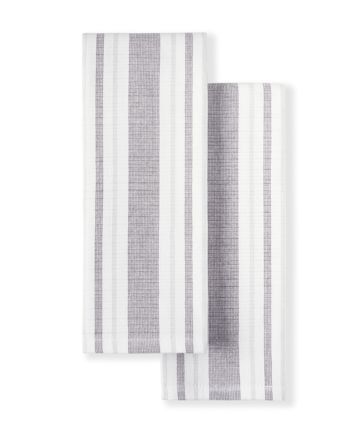 Morris Stripe Dual Purpose Kitchen Towel 2-Pack Set, 16" x 28" - Gray