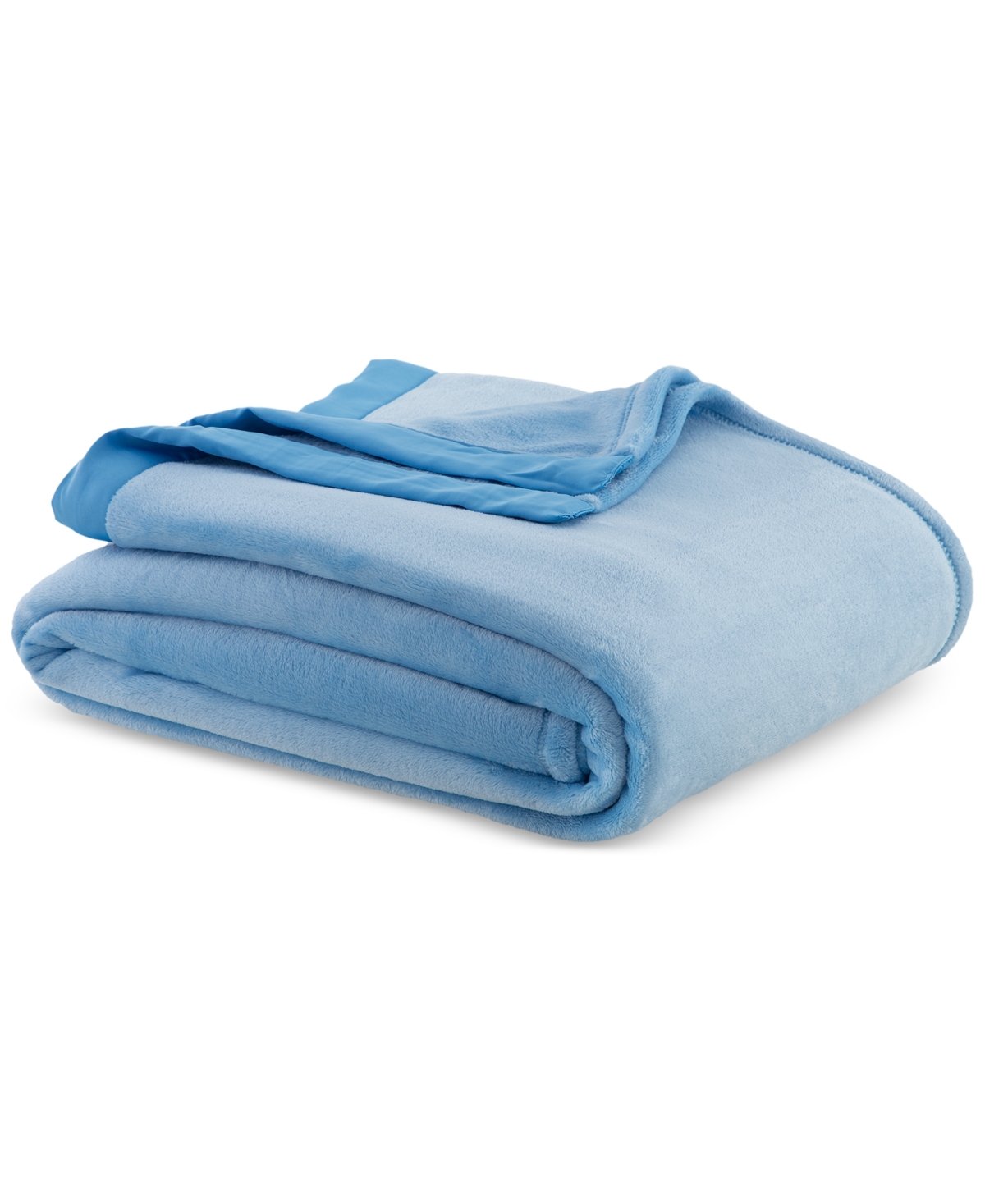 Shop Berkshire Classic Velvety Plush Blanket, King, Created For Macy's In Blue Plate