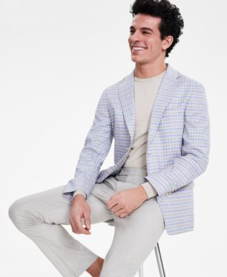 Tallia - Men's Slim-Fit White Check Sport Coat