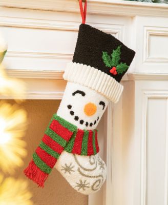 20.5" L Hooked Stocking, Snowman