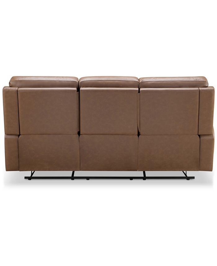 Abbyson Living Waylen 81.5" TopGrain Leather Manual Reclining Sofa