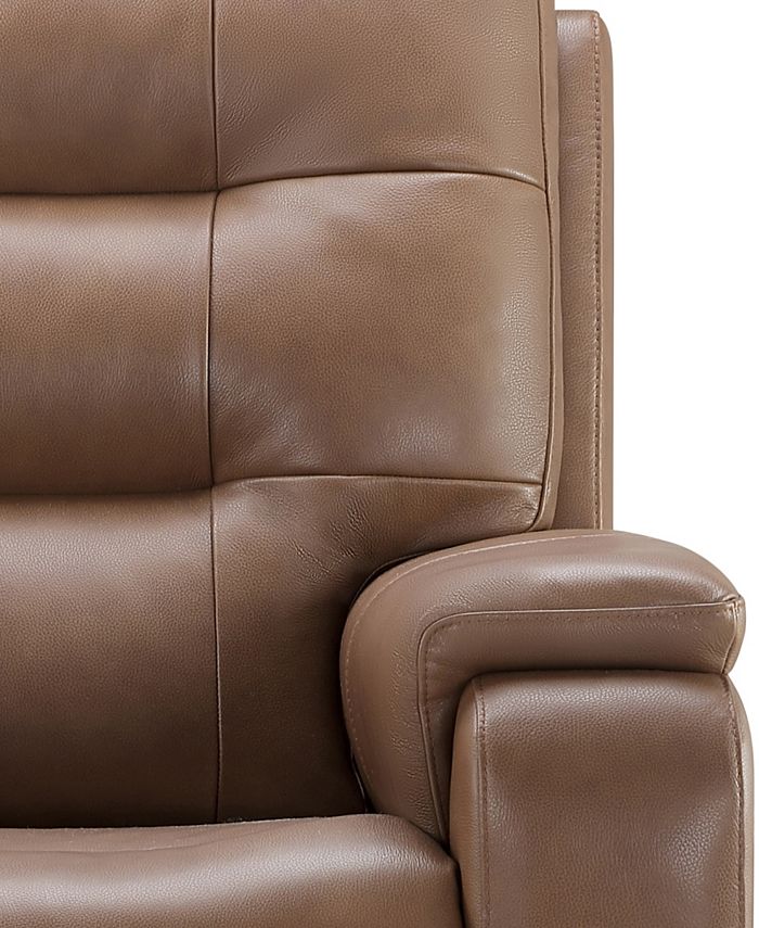Abbyson Living Waylen 59" TopGrain Leather Manual Reclining Loveseat