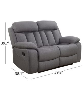 Fletcher 59.8" Stain-Resistant Polyester Reclining Loveseat