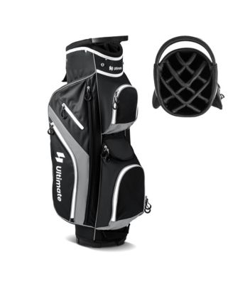 Lightweight Golf Cart Bag with 14 Way Top Dividers 9 Pockets Rain Hood Cooler Bag