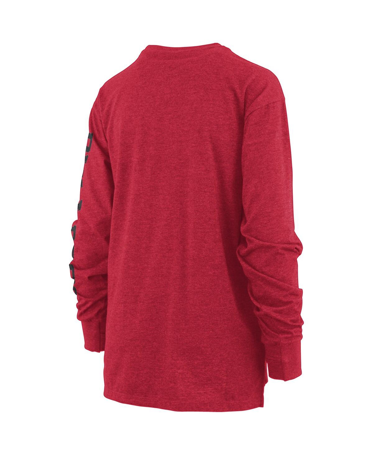 PRESSBOX WOMEN'S PRESSBOX RED GEORGIA BULLDOGS PLUS SIZE TWO-HIT CANYON LONG SLEEVE T-SHIRT 