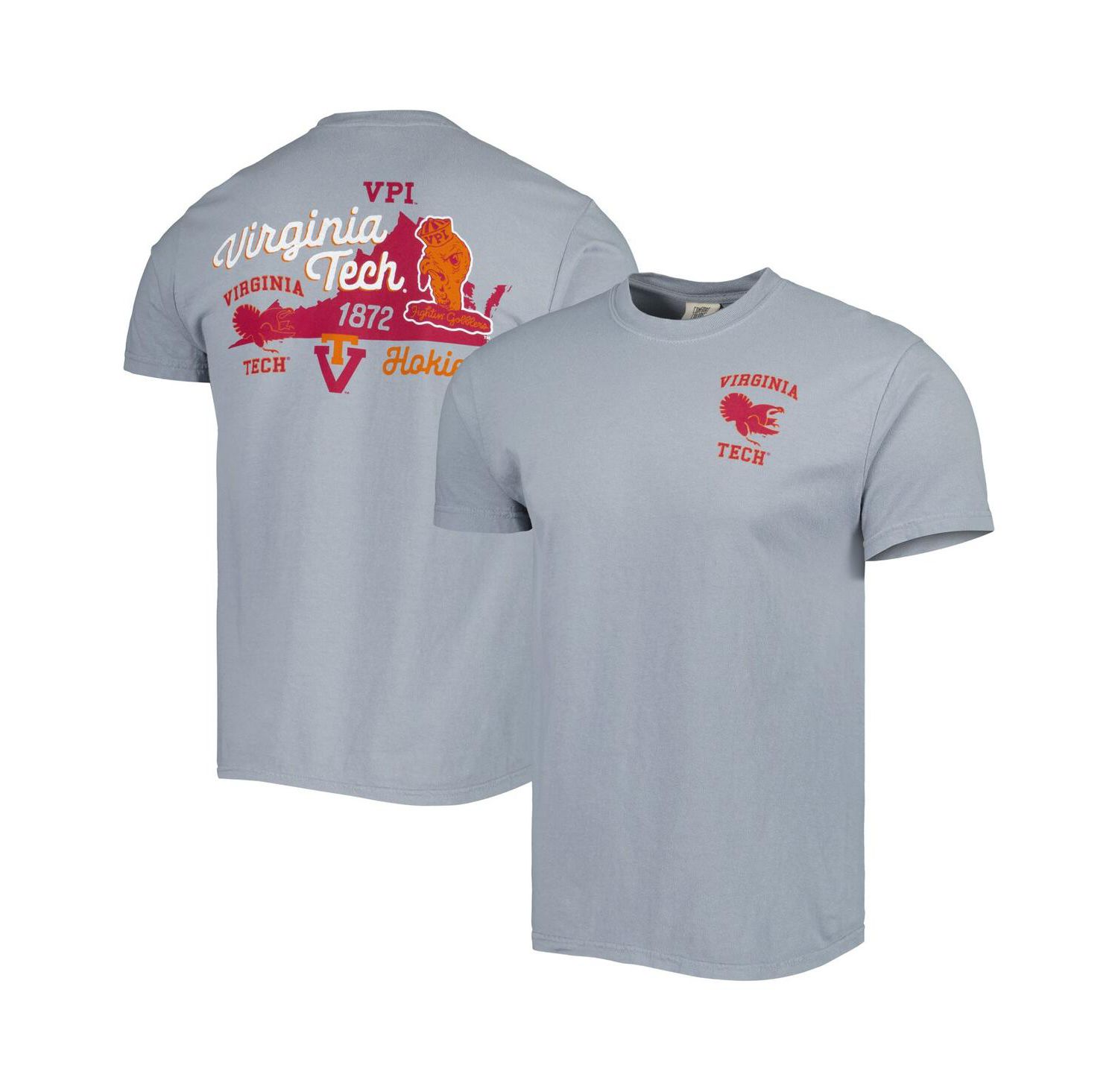 Men's Graphite Virginia Tech Hokies Vault State Comfort T-shirt