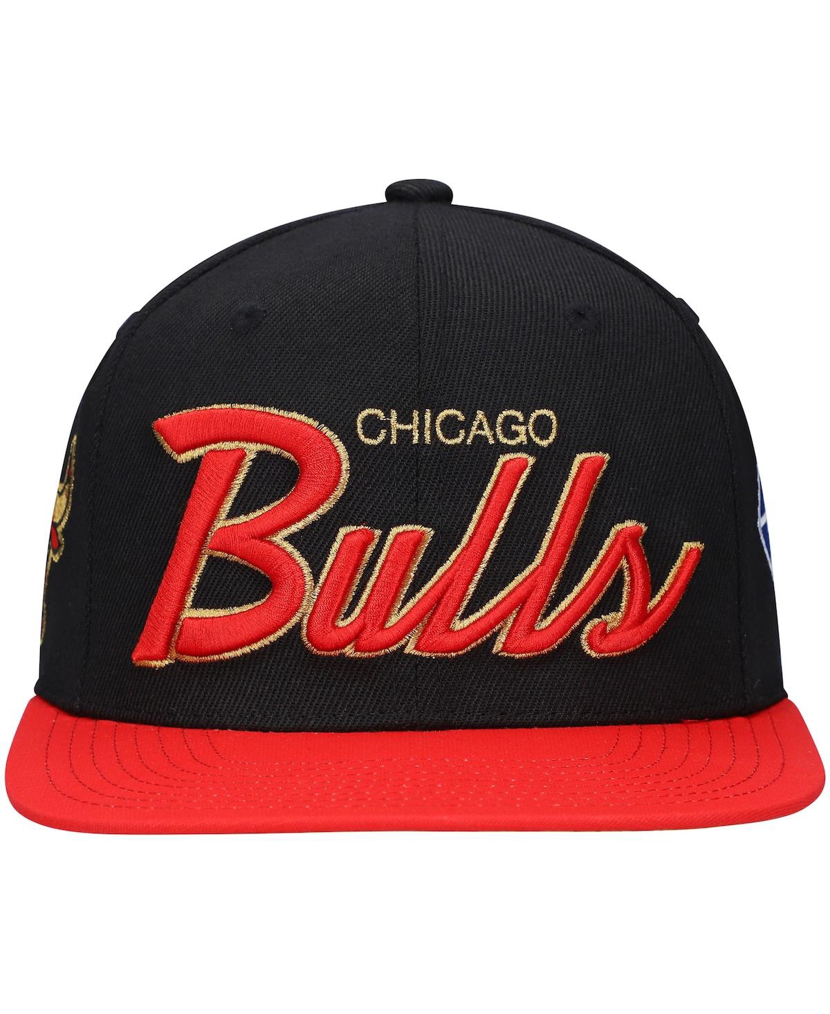 Men's Mitchell & NessChicago Bulls Nba 75th Anniversary Snapback Hat - Black