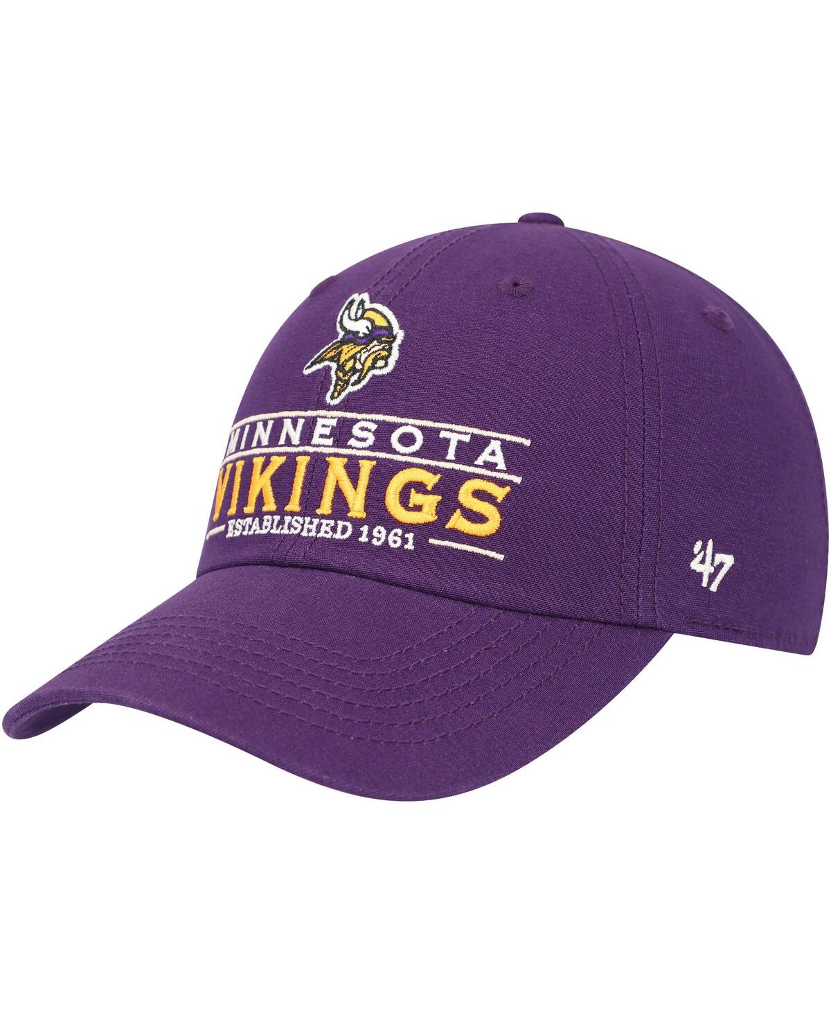 47 Brand Men's ' Purple Minnesota Vikings Vernon Clean Up Adjustable Hat