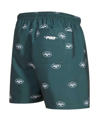 Men's Green New York Jets Allover Print Mini Logo Shorts