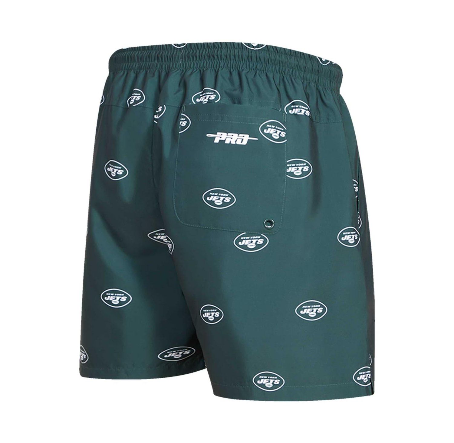 Men's Green New York Jets Allover Print Mini Logo Shorts