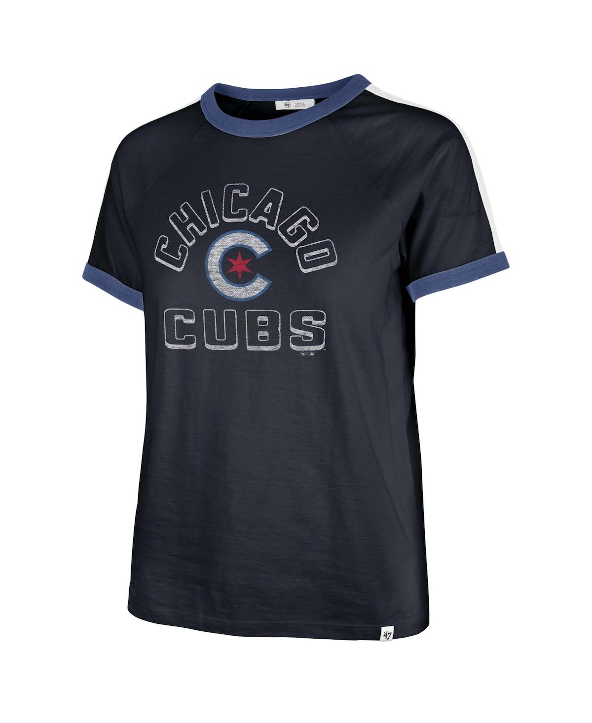 Shop 47 Brand Women's ' Navy Chicago Cubs City Connect Sweet Heat Peyton T-shirt