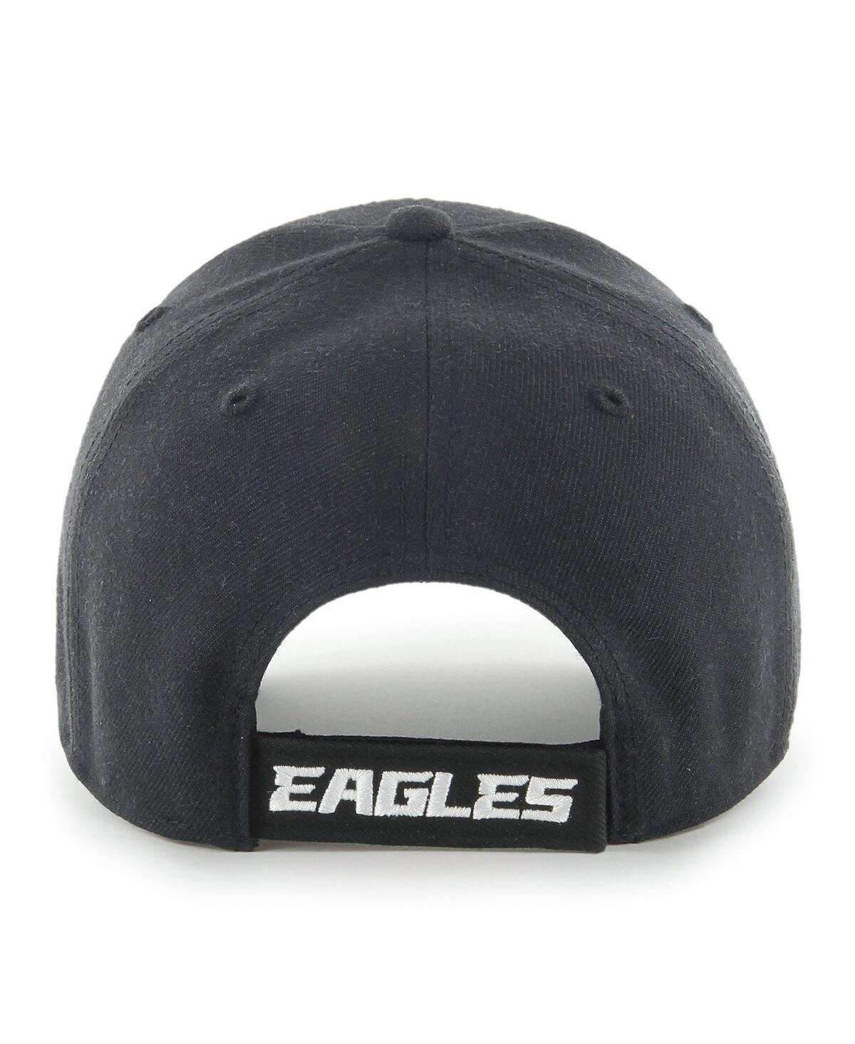 Men's '47 Brand Black Philadelphia Eagles Mvp Adjustable Hat