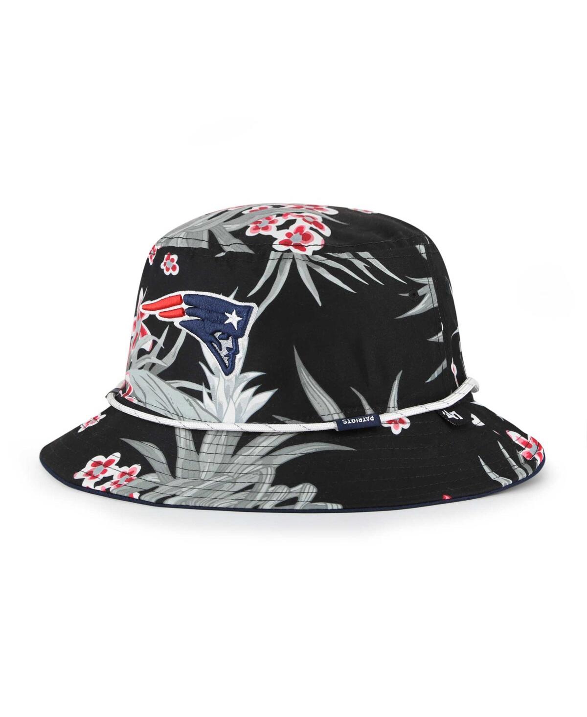 Shop 47 Brand Men's ' Black New England Patriots Dark Tropic Bucket Hat