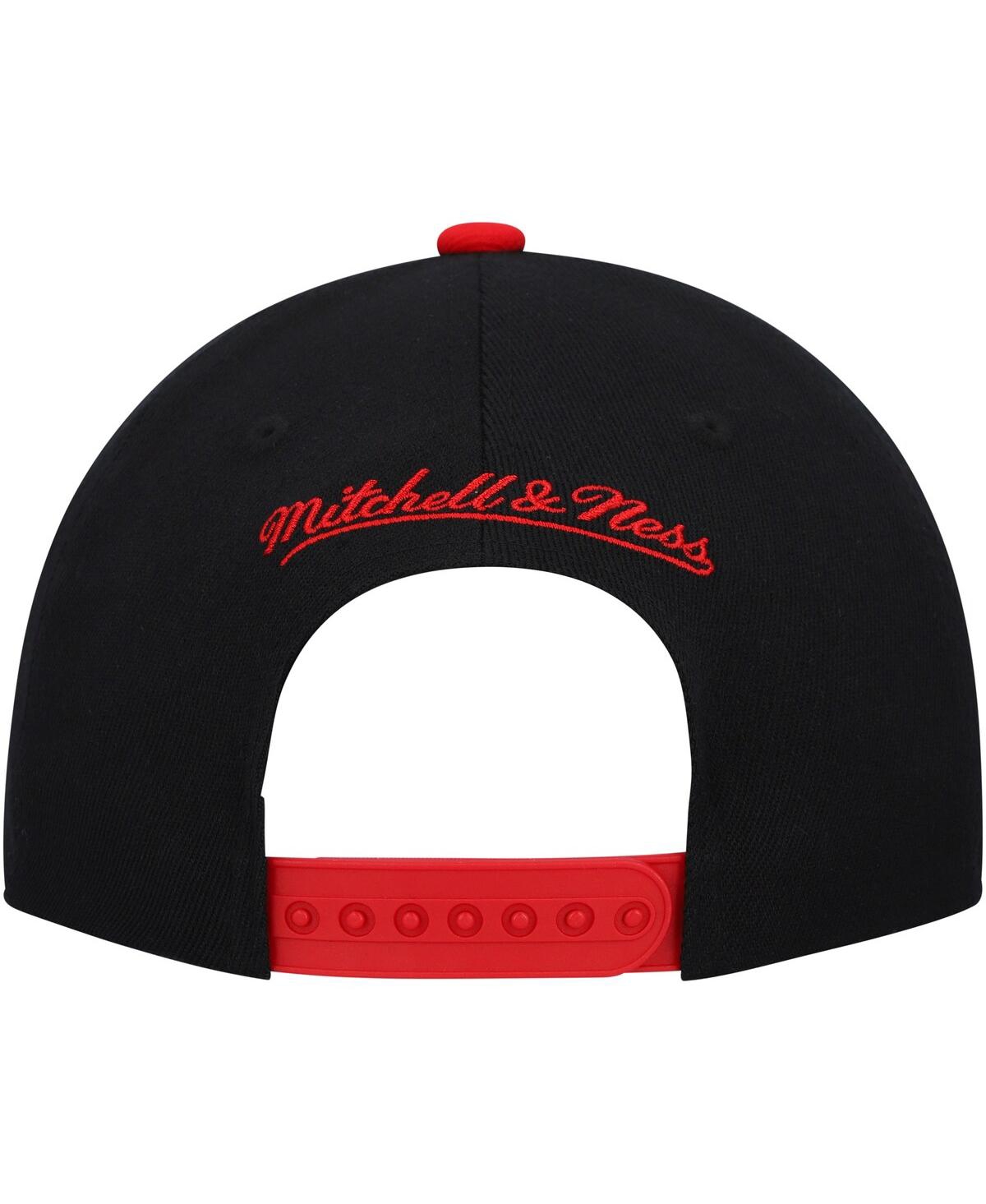Mitchell & Ness Men's  Black D.c. United Team Script 2.0 Stretch Snapback Hat In Black