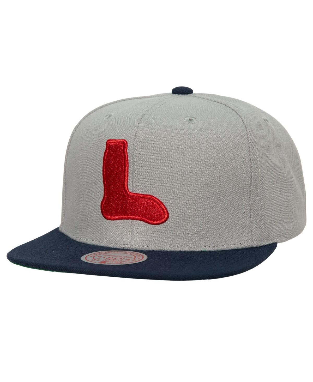 Mitchell & Ness Men's  Gray Boston Red Sox Cooperstown Collection Evergreen Snapback Hat