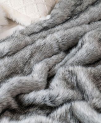 Luxury Tipped Faux Fur Throw, 60" x 80"