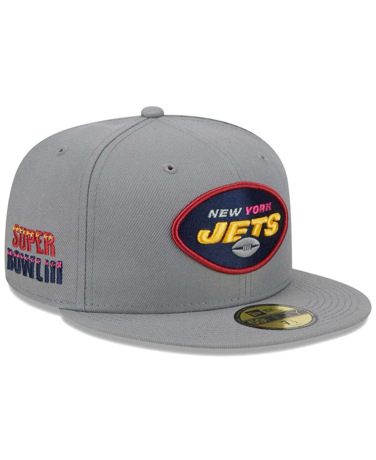 Men's New EraNew York Jets Color Pack 59FIFTY Fitted Hat - Gray
