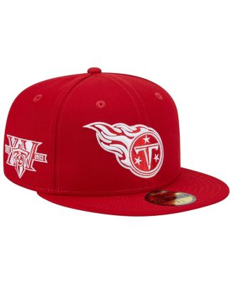 Men's Scarlet Tennessee Titans 15 Years Main Patch 59FIFTY Fitted Hat