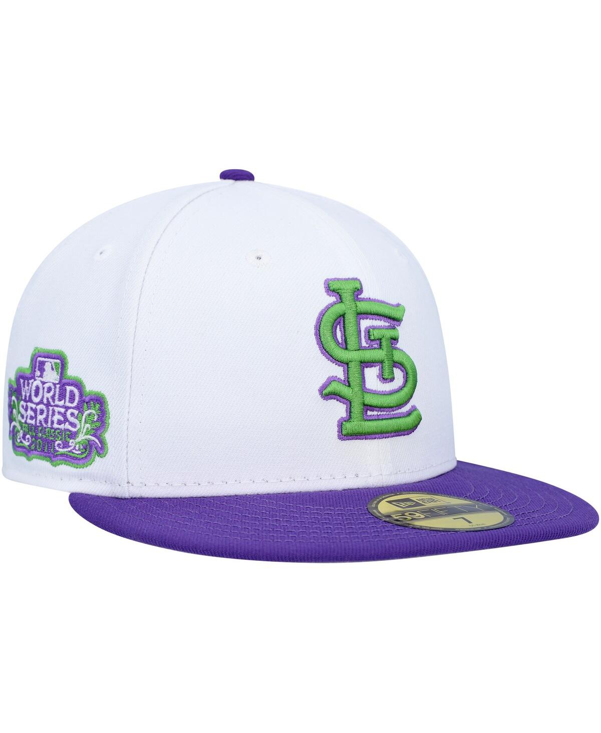 Men's New EraSt. Louis Cardinals 2011 World Series Side Patch 59FIFTY Fitted Hat - White