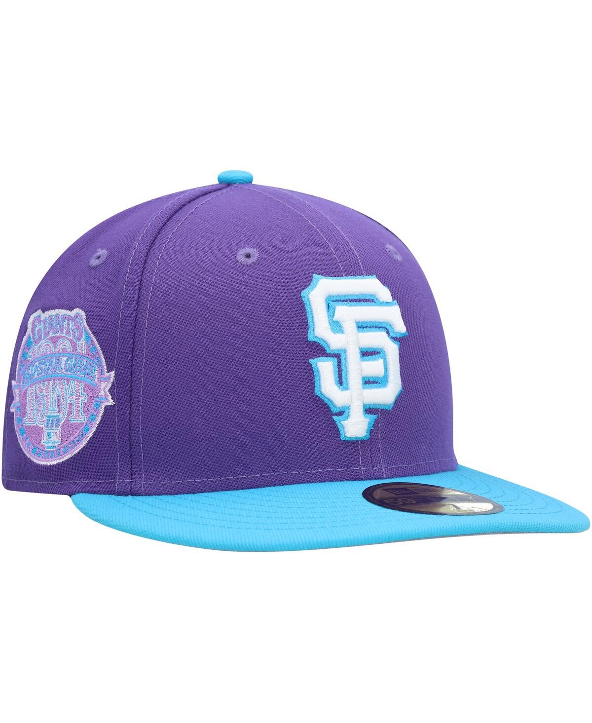 Shop New Era Men's  Purple San Francisco Giants Vice 59fifty Fitted Hat