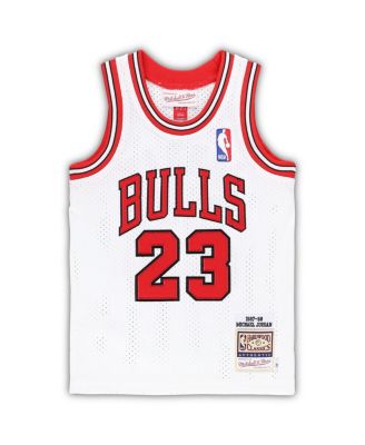 Toddler Boys and Girls Michael Jordan White Chicago Bulls 1997/98 Hardwood Classics Authentic Jersey