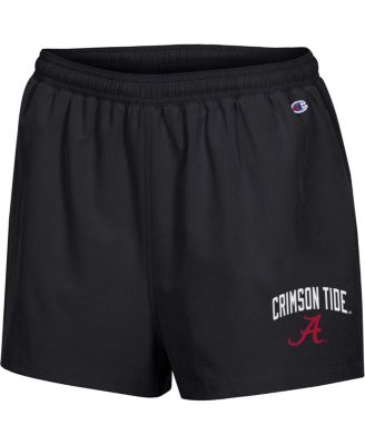 Women's Black Alabama Crimson Tide Football Fan High Waist Shorts