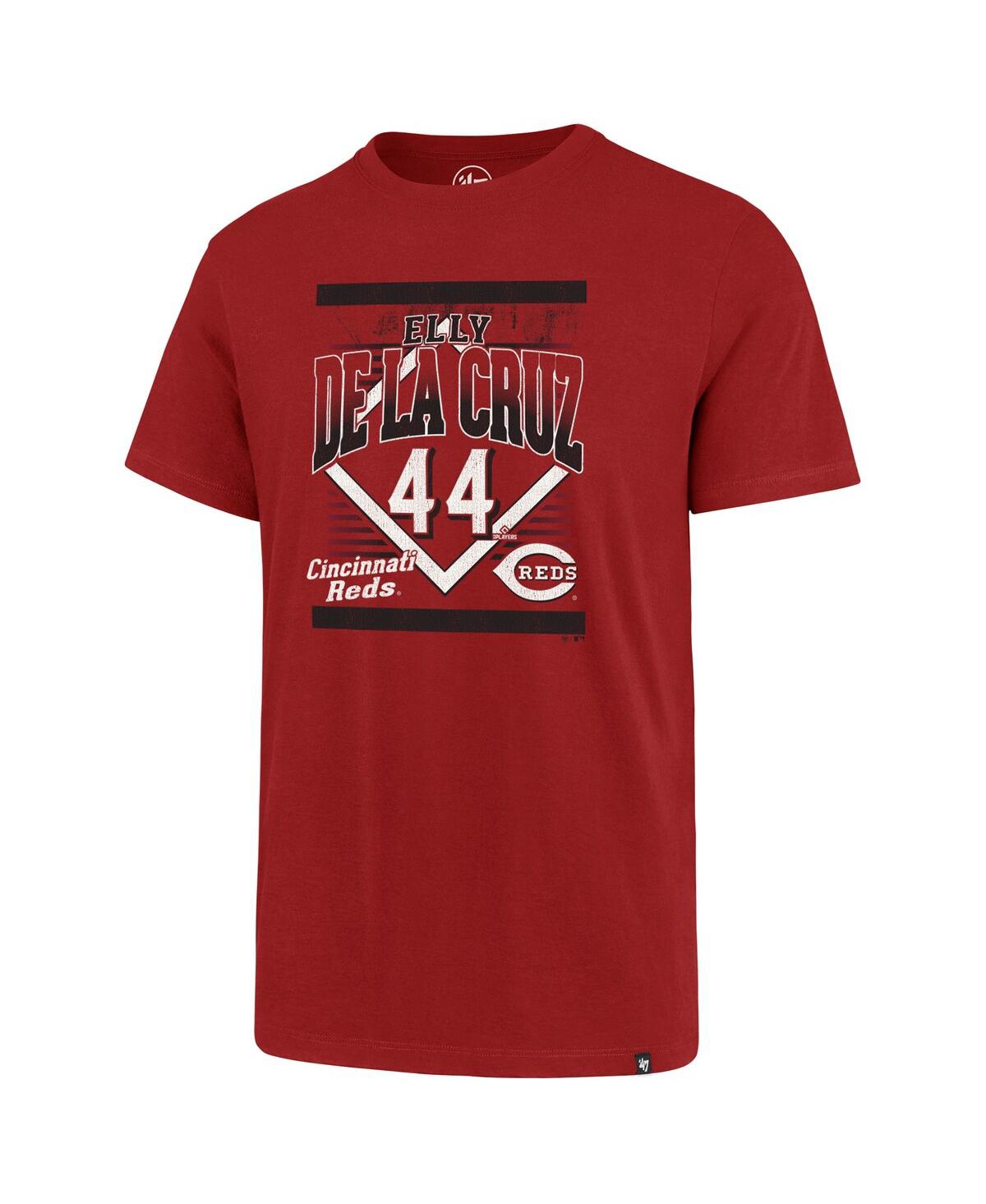 Shop 47 Brand Men's ' Elly De La Cruz Red Cincinnati Reds Graphic T-shirt
